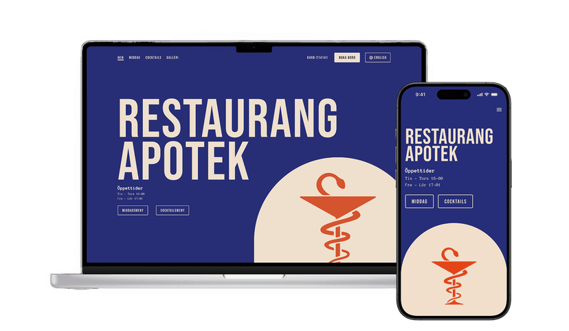 Restaurang Apotek website preview