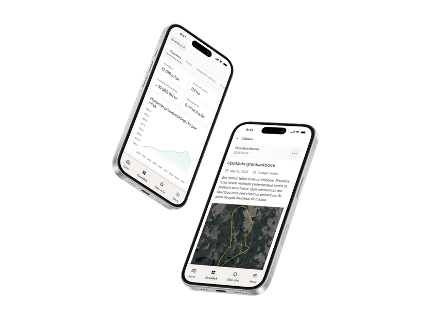 Treebula forest monitoring app preview